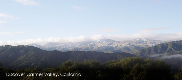 Looking south from Los Tulares, snow dusts the Ventana Wilderness....