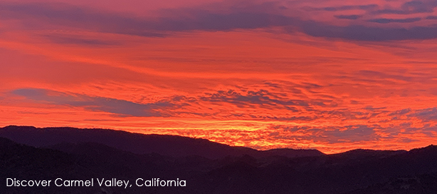 red sunset in carmel